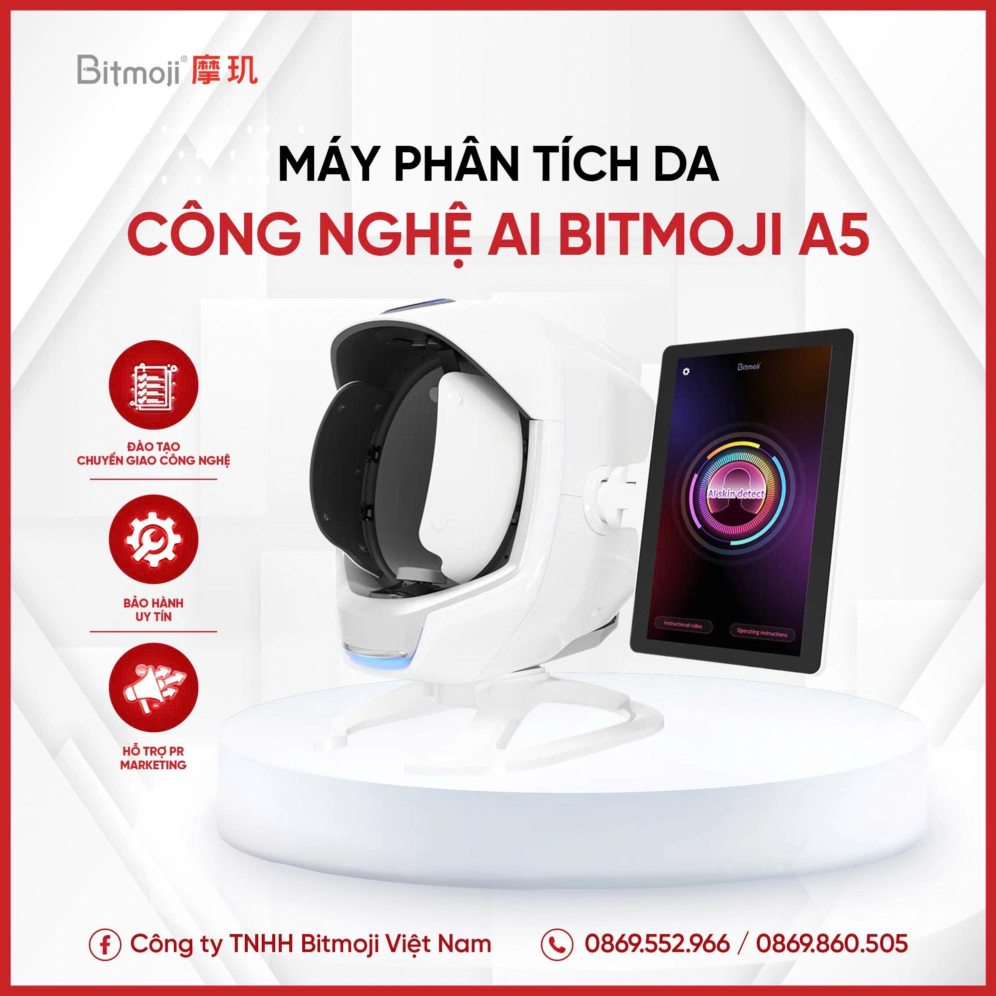 MÁY PHÂN TÍCH DA CÔNG NGHỆ AI BITMOJI A5
